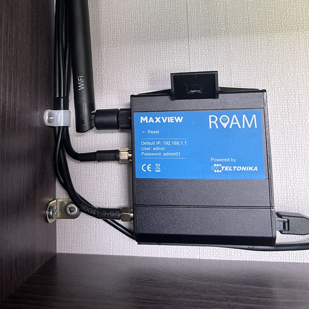 Wifi accessory fitted in caravan or motorhome