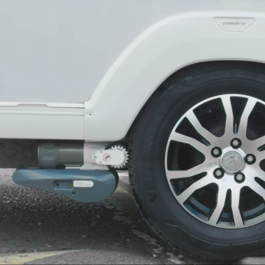 Powertouch Motor Mover fitted to motorhome wheel