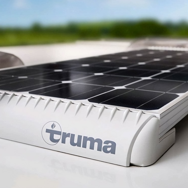 Solar panels fitting to caravan roof